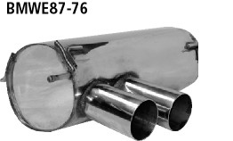 Doppel-Endrohr 2x Ø 76 mm 20° schräg geschnitten - Modelle ohne M-Heckschürze