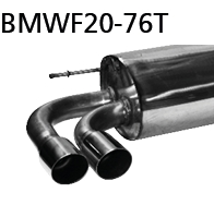 Double Tailpipe LH 2x Ø 76 mm 20° angled cut
