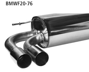 Double Tailpipe LH 2x Ø 76 mm