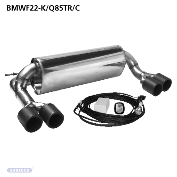 Double Tailpipe LH+RH 2x Ø 85 mm with exhaust flap