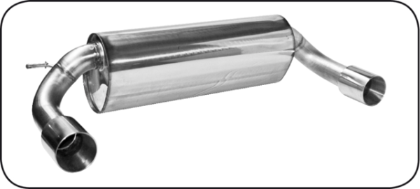 Einfach-Endrohr LH+RH 1x Ø 90 mm