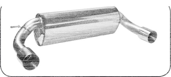 Einfach-Endrohr LH+RH 1x Ø 90 mm