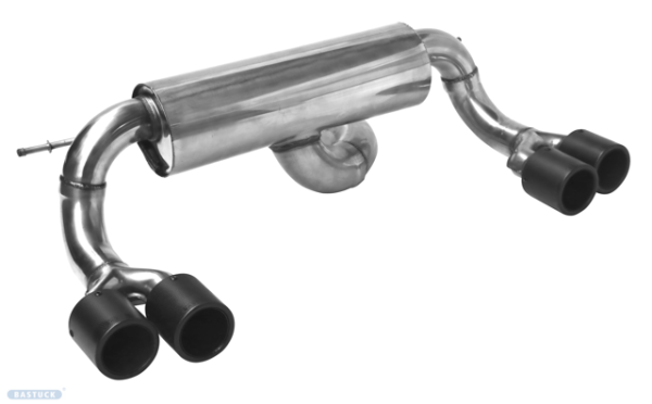 Double Tailpipe LH+RH 2x Ø 85 mm Carbon w/o exhaust flap