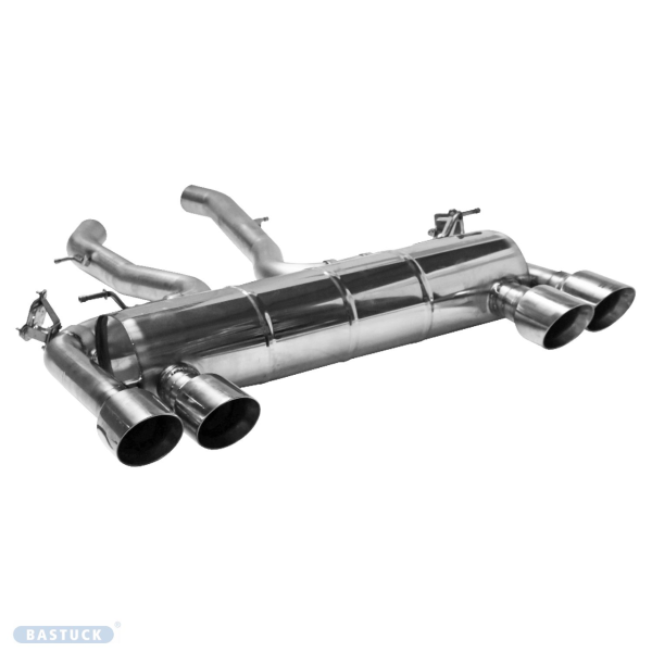 Doppel-Endrohr LH+RH 2x Ø 100 mm 30° schräg geschnitten für Serienabgasklappe