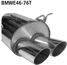 Doppel-Endrohr 2x Ø 76 mm