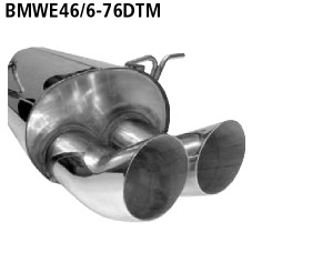 Double Tailpipe 2x Ø 76 mm DTM