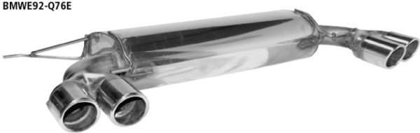 Double Tailpipe LH+RH 2x Ø 76 mm 20° angled cut