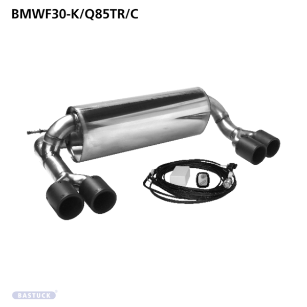 Doppel-Endrohr LH+RH 2x Ø 85 mm Carbon mit Abgasklappe
