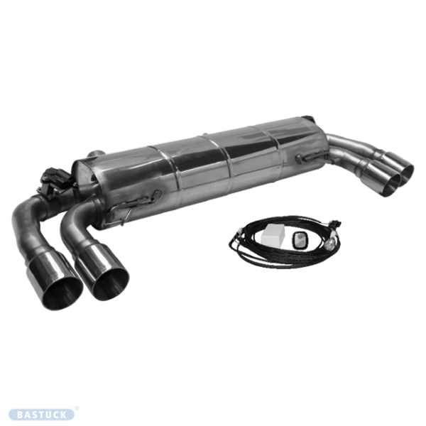 Doppel-Endrohr LH+RH 2x Ø 90 mm - mit Klappensteuerung