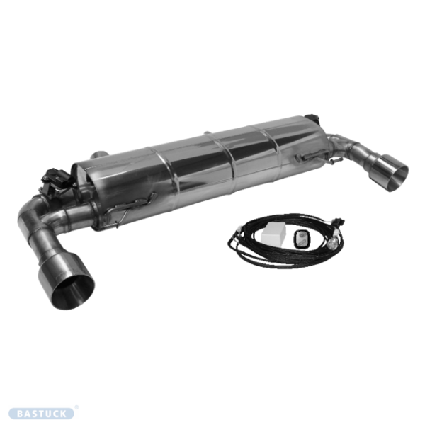 Doppel-Endrohr LH+RH 1x Ø 100 mm - mit Klappensteuerung