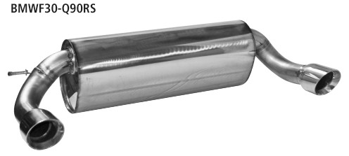 Double Tailpipe LH+RH 1x Ø 90 mm 30° angled cut