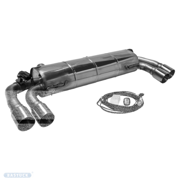 Doppel-Endrohr LH+RH 2x Ø 90 mm - mit Klappensteuerung