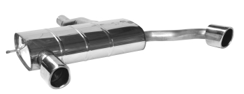 Einfach-Endrohr LH+RH 90 x 110 mm 20° schräg geschnitten mit Lippe