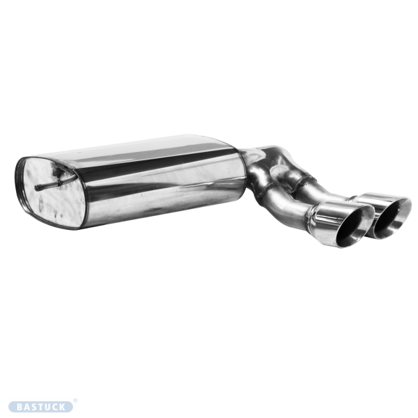 Doppel-Endrohr mittig 2x Ø 90 mm 30° schräg geschnitten