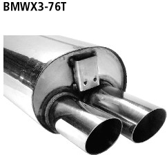 Double Tailpipe 2x Ø 76 mm