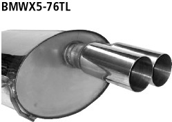 Double Tailpipe 2x Ø 76 mm