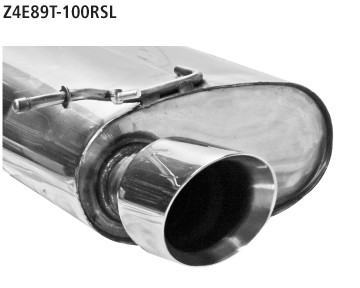 Einfach-Endrohr 1x Ø 100 mm 30° schräg geschnitten