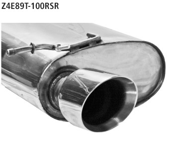 Einfach-Endrohr 1x Ø 100 mm 30° schräg geschnitten