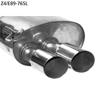 Doppel-Endrohr Slash 2x Ø 76 mm 20° schräg geschnitten