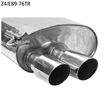 Doppel-Endrohr 2x Ø 76 mm 20° schräg geschnitten