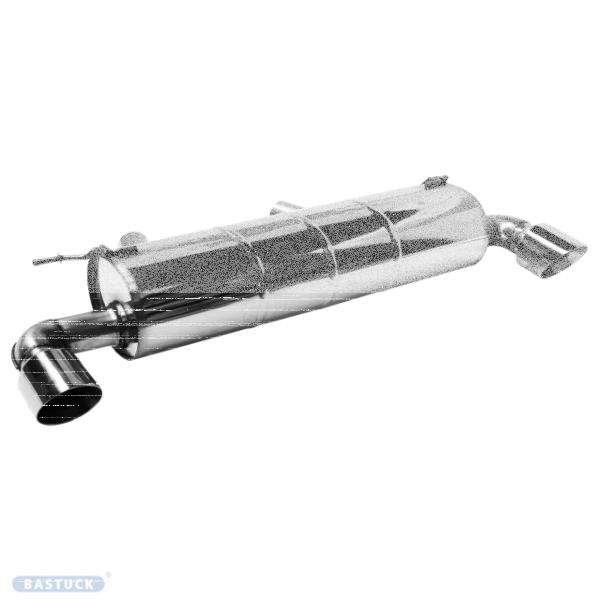 Single Tailpipe LH+RH 1x Ø 100 mm 30° angled cut for original exhaust flap