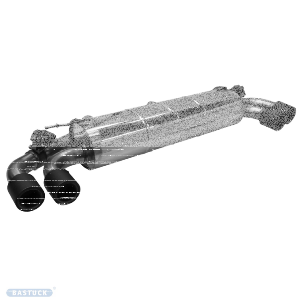 Double Tailpipe LH+RH 2x Ø 90 mm Carbon 30° angled cut with flap control