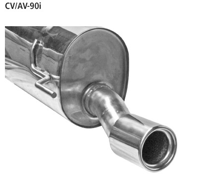 Einfach-Endrohr 1x Ø 90 mm