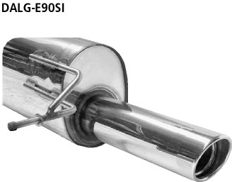 Einfach-Endrohr 1x Ø 90 mm