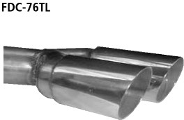 Double Tailpipe 1x Ø 76 mm