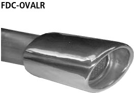 Single Tailpipe oval 120 x 80 mm