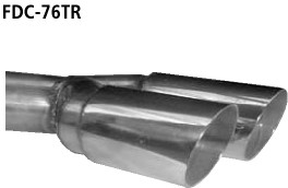 Double Tailpipe 1x Ø 76 mm