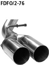 Doppel-Endrohr LH 2x Ø 76 mm