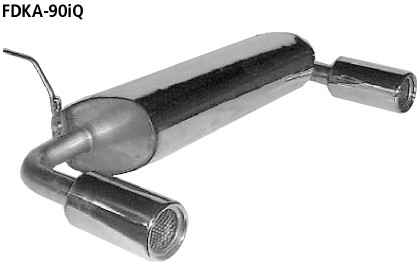 Single Tailpipe LH+RH 1x Ø 90 mm