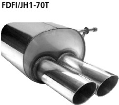 Doppel-Endrohr 2x Ø 70 mm