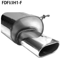 Einfach-Endrohr 135 x 75 mm