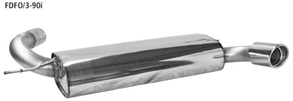 Einfach-Endrohr RH 1x Ø 90 mm