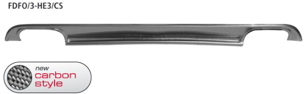 für Doppel-Endrohr LH+RH - Carbon-Style