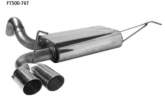 Doppel-Endrohr LH 2x Ø 76 mm 20° schräg geschnitten