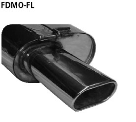 Einfach-Endrohr 1x 135 x 75 mm