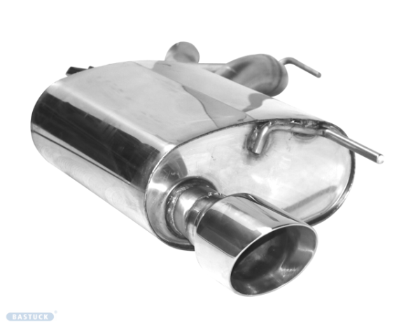 Single Tailpipe 1x Ø 100 mm 30° angled cut w/o exhaust flap