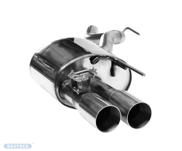 Doppel-Endrohr 2x Ø 90 mm mit Abgasklappe