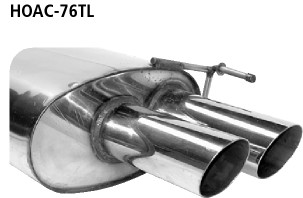 Double Tailpipe  2x Ø 76 mm