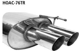 Double Tailpipe  2x Ø 76 mm