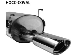 Einfach-Endrohr oval 120 x 80 mm