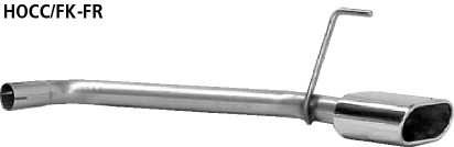 Einfach-Endrohr Flat 135 x 75 mm