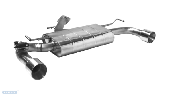 Single Tailpipe LH+RH 1x Ø 100 mm with exhaust flap