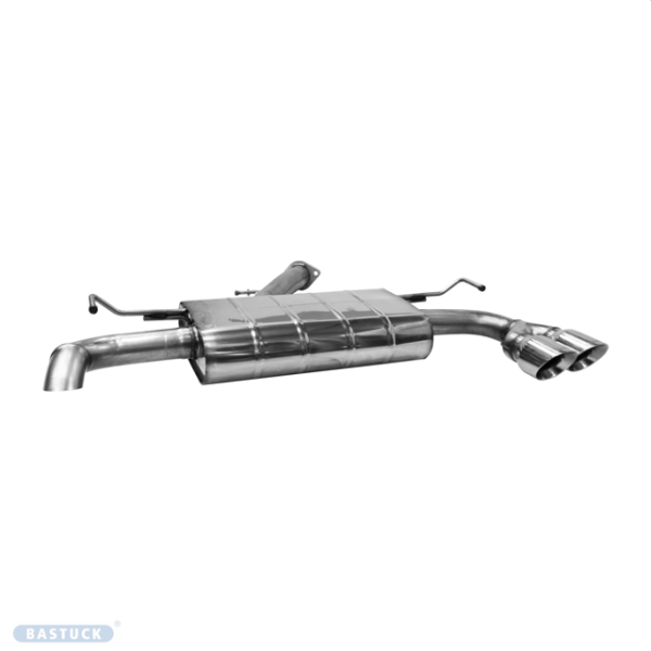 Double Tailpipe 2x Ø 90 mm 30° angled cut w/o exhaust flap - not for Fastback