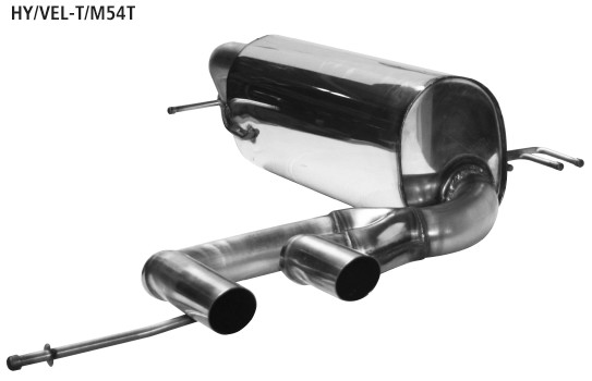 Doppel-Endrohr 2x Ø 54 mm für original Heckschürzenausgang