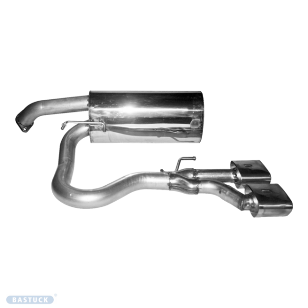 Doppel-Endrohr mittig 2x Trapez