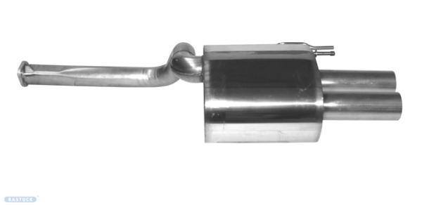 Doppel-Endrohr 2x Ø 63 mm für Serien-Heckschürze ohne Abgasklappe